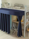 Wing Fantasy's new student dormitory type extended table curtain blackout bed curtain for lower bunk dormitory special bed and table blocking curtain blue 2 two-piece curtain + one top length 140*width 30*height 160cm without support rod