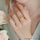 Zhou Shengsheng Gold Ring, Full Gold Love Secret Crown Ring for Women, Birthday Gift 90227R, Priced at 3.15g