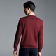 Angel Bird Sweater Men's Autumn New Year's Wear Business Long-Sleeved Round Neck Wool Sweater Pure Wool Versatile Sweater Inner Dark Red 3XL -54(190/108)