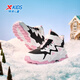 Xtep Children's Shoes Girls' Warm Anti-Slip Cotton Shoes Winter Mink Velcro Velcro Sneakers Black/Arctic Peach Pink 33