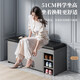 Entry shoe changing stool, home door can sit on the tipping bucket shoe rack, entrance door, entrance shoe cabinet, sitting stool, one-piece entry shoe changing stool, tipping bucket flip model, light gray 60*30*51cm