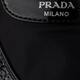 PRADA/Prada Gift Women's Re-Nylon and Sheep Leather Sneakers Black 35