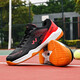 Professional Badminton Shoes Men's High Elasticity Anti-Slip Shock Absorption Competition Badminton Table Tennis Volleyball Tennis Training Shoes Black Red 42