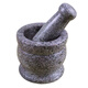 Stone garlic mortar, garlic masher, garlic masher, household grinding bowl, stone mortar, garlic large, raw stone polished bluestone mortar, cover