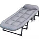 Yu senyi almuerzo descanso para la cama plegable solteros, sillas reclinables, cama de marcha al aire libre acompañante acompañante de la oficina portátil NAP ARTIFACT 17062*180cm Tubo redondo Camino triple negro