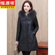 Hengyuanxiang genuine leather down jacket for women sheepskin 2025 new winter hooded mid-length genuine fox fur Haining leather jacket purple gray fashionable and versatile 2XL recommended 130-145Jin Jin equals 0.5 kg