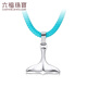Lukfook Jewelry Platinum Ocean Series Platinum 950 Whale Tail Platinum Pendant with Eco-Friendly Necklace Couple Model GJT0020DS Gold Weight 5.87g Sky Blue