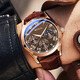 Channel Exclusive 2024 New Men's Fashion Watch Business Trendy Belt Watch Men's High-Value Watch Commander Style Brown Strap