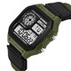 Chrono nylon strap men's electronic watch three-ring buckle retro waterproof sports student watch classic men's watch military green