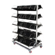 Maixin hanging basket cart pcb turnover cart smt turnover rack material can be customized stainless steel 8 hanging disassembly frame + 8 hanging blue