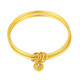 Fuwu yellow I gold 18IK Sansheng Sanshi bracelet for women 24Ik yellow I gold faded multi-circle blessing sign Lotus style Nei Jing 54