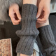 VCICTIOLIA Socks Women's Mid-calf Socks Wool Pile Socks Autumn and Winter Sock Covers Gray Velvet Knitted Leg Covers with Snow Boots Dark Gray One Size