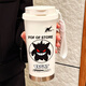 Sperre Schloss (Schloss/Schloss) [Empfohlen von der zentralen Mutter] Kreative Genggui Thermalbecher großer Kapazität Strohwasserbecher Tragbares Doppel -Trinkcafé -Cafer New BXAB13794 Ghost + mit Lanyard 316 Edelstahl