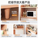 Solid wood sideboard storage cabinet household dining table low cabinet widening living room wall integrated storage storage cabinet tea cabinet solid wood ecological board log color 140cm