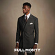 FULL MONTY anti-wrinkle strong twisted pure wool new double-breasted suit suit men's black business formal wedding suit custom home series dark gray 20104 52