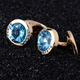 Lieshang men's French shirt cufflinks, cuff nails, cuff nails, men's cuff buttons, long-sleeved shirts, diamond-encrusted cuff buttons, women's gold sky blue cuff buttons