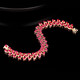Tingliang pigeon blood red ruby bracelet 18K rose gold inlaid with diamond 12.9ct ruby bracelet high jewelry ready stock