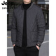 JEEP SPIRIT men's velvet thickened liner cotton coat cold-proof cotton coat student base layer small cotton-padded jacket warm short coat khaki zipper style L recommended 118Jin Jin equal to 0.5 kg or less
