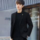 Playboy (PLAYBOY) casual small suit men's jacket Korean style college student business suit suit wedding high-end handsome top black single suit XL recommended 115-130 Jin Jin equals 0.5 kg