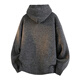 IZEXX high-end cardigan jacket men's autumn lazy style loose versatile hooded sweater sweater ZN97 dark gray 2XL