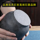 Shijin stone mortar large natural black gold stone garlic pounder old-fashioned stone mortar household grinding and pounding medicine jar peeling garlic and pressing garlic outer diameter 13cm