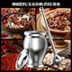 Zwilling German quality solid unlaminated 304 stainless steel medicine jar mortar mortar Chinese medicine masher household mortar 304 stainless steel extra thick small + round head rod (pounder