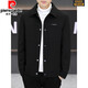 Pierre Cardin high-end jacket men's 2025 autumn and winter new style light mature style business casual men's youth jacket plus velvet and thickening black plus-velvet thickening M 90-105Jin Jin equals 0.5 kg
