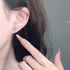 Lao Fengxiang platinum earrings, platinum earrings, earrings and earrings, love gifts for girlfriends and wives on Chinese Valentine's Day 2025, about 1.99g