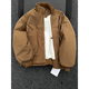 Wu Nan Short Flight Jacket Men's Cotton Jacket Autumn and Winter Stand Collar Cotton Jacket Men's Thickened Warm High Street Cotton Jacket Men's Black Regular Jacket XL