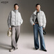 Ainos Estee Shopping Mall Same Style 2025 Winter New White Duck Down Stand Collar Hem Drawstring Down Jacket Women 41030098 Sea Salt Gray S