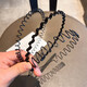 
Men's headband simple invisible sports tie hair strap trendy men's back head black wavy face washing non-slip headband hair accessories for women men's headband 2 mixed colors