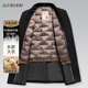 Shanshan Down Liner Wool Coat Men's Mid-Length Autumn and Winter Suit Collar Woolen Coat Woolen Winter Jacket Brown XL