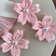 Su Chun Korean gentle girlish atmosphere pink satin cherry hair clip headdress temperament high-end versatile edge clip pink-flower hair clip brooch 0 pieces