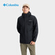 Columbia Outdoor 25 Autumn and Winter New Men's and Women's Silver Dot Fleece Liner Three-in-One Waterproof Jacket XE9099 010 Black L (180/100A)