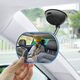 A set of suction cup type car interior rearview mirror, large field of view, curved surface reflective reversing mirror, rear baby observation mirror auxiliary, suction cup type metal hose bracket, oval shape 1 piece