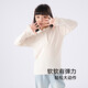 Xuanxiang Girls' Long Sleeve Shirt 2025 Spring and Autumn New Children's Bottoming Shirt, Western Style and Versatile Top for Big Children and Girls, Beige 150