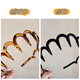 Likashi high-looking bangs hairpin hairpin hairpin high skull wavy hairband headband women's face wash non-slip hairpin C1-black hairband