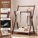 Qiyin Pavilion bedside coat rack floor-standing small solid wood bedroom temporary clothing and trousers storage Nordic clothes hanger for home use at night