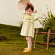 Mini Bala Girls 'Kleid Fälschlicherweise zwei Stücke 2025 Herbst neuer Babypullover gespleißter Spitze Rock milchig weiß 10504 110