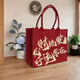 New Year National Trend Chinese Red Felt Handbag Souvenir Tote Bag Large Capacity Mid-Autumn Festival Gift Bag Customized Wishes Come True / 30*25*13cm