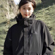 Camel (CAMEL) three-in-one jacket for men and women, removable windproof and waterproof mountaineering clothing, outdoor sports jacket, trendy single coat, black, same style for men and women 5XL 185-190/180-205Jin Jin is equal to 0.5 kg