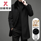KBXNG Rimula high-end woolen coat winter men's wool coat mink fur collar nikon rabbit fur lining pie jacket black L 175 recommended 125Jin Jin equals 0.5kg -145Jin Jin equals 0.5kg