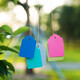 100 pieces of hang tags, plant signs, tree signs, classified color cards, plastic, waterproof, light-fast, non-fading P 2.5*3.6cm green, 100 pieces