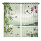 TURBOSUN New Chinese Curtain Living Room Chinese Style Plum, Orchid, Bamboo and Chrysanthemum Brand New Chinese Style Ink and Shui Zen Bamboo Pattern Customized Curtain Cover Bamboo 15941 3.5 meters perforated one-piece note