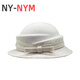 NY-NYM autumn and winter mesh small bow wool hat women's retro Hepburn style woolen hat temperament elegant small brim basin hat milky white adjustable (54-58cm)