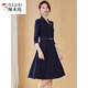
Woodpecker brand off-white formal occasion dress for women's temperament fashionable suit host speech contest high-end profession off-white short-sleeved dress (half-pleated) L