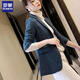 Luo Meng 2025 Spring and Autumn New Style Waist Fit Suit Jacket Design Niche Slim Casual Suit Women's Fashion Blue-1 234 Styles L Recommendation 85-100Jin Jin is equal to 0.5 kg
