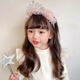 Children's Super Fairy Princess Crown Hairband Sweet and Cute Baby Birthday Crown Gauze Headband Hairpin Girls Hair Accessories 04 Purple Crown