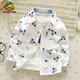 G.duck children's pure cotton shirt spring new fashion trendy boys and girls baby casual cartoon long-sleeved shirt children's clothing Mickey white free socks with purchase 80 cm (recommended height 80 weight 20 Jin Jin equals 0.5 kg hang tag 2