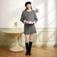 Xiangying Xiaoxiangfeng gray woolen jacket women's suit 2025 winter new miu style short skirt two-piece set light gray M